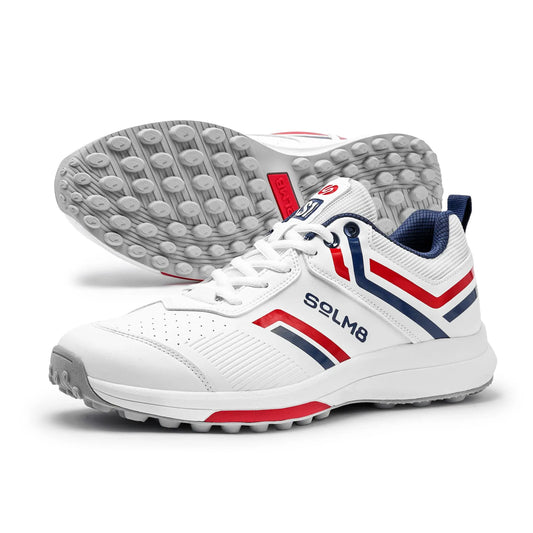 SOLM8 S1 Cricket Shoes - Red Blue
