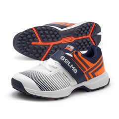 Solm8 S8 Cricket Shoes - White Blue