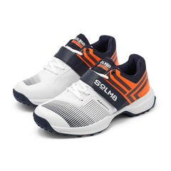 Solm8 S8 Cricket Shoes - White Blue